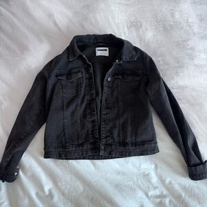 Noisy May Charcoal Denim Jacket